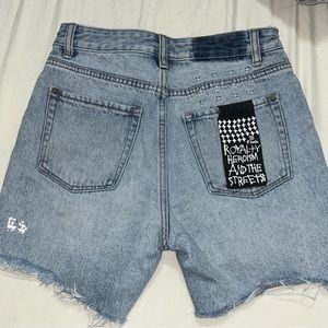 Ksubi blue denim shorts